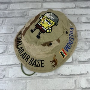 Operation Iraqi Freedom Embroidered Spongebob Boonie Bucket Hat Size 6.75 Balad - Picture 1 of 4