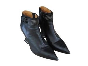 John Fluevog Esoteric Temptations Tralala Nieten Schwertfisch schwarz Stiefeletten 10,5 - Bild 1 von 5