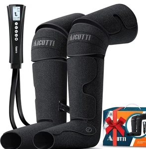 AICUTTI Luftkompression Bein- & Fußmassagegerät + Heizung 3 Modi (NEU)  - Bild 1 von 11