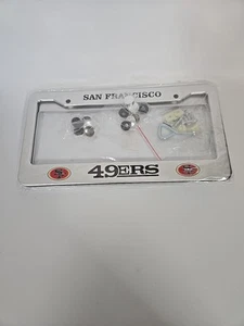 San Francisco 49ers-(2) License Plate Frames-Silver-Aluminum - Picture 1 of 3