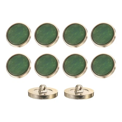 10Pcs Round Button, 23mm/0.9" Resin Decorative Pattern Button, Dark Green - Image 1 of 4