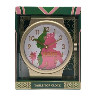 Wicked Glinda and Elphaba Gold Table Top Clock - New In Box - Read Description - Image 1 of 4