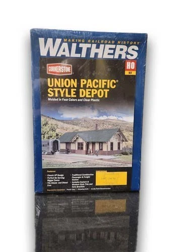 Walthers 933-4057 HO Union Pacific Style Depot Buildings Tunnels Bridges - Image 1 of 2
