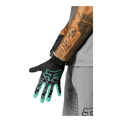 Guantes de bicicleta Fox Racing Flexair verde azulado grandes Foto 1 de 2