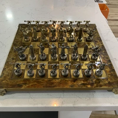 The Manopoulos Greek Mythology Grand Deluxe Chess Set - No Case - Image 1 of 4