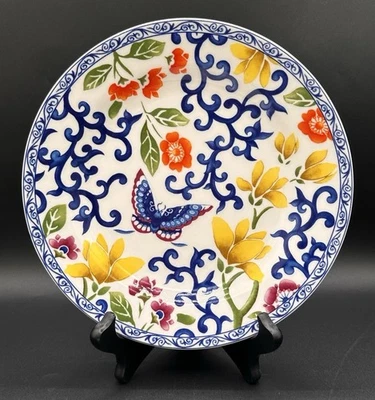 Ralph Lauren Mandarin Blue  9” Luncheon/Salad Plate Set of 4 Floral READ - Image 1 of 4