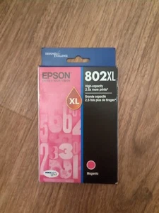 Genuine Epson 802XL Magenta High Capacity Ink Cartridge Exp 12/27 - Afbeelding 1 van 1