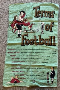 Terms of Football Vintage Kitchen Tea Towel,Dunmoy By Moygashel 28" x 18" - Picture 1 of 4