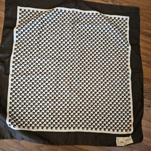 Designer Signed Pierre Cardin Paris 27" Logo Design Scarf Vintage Wrap Estate - Picture 1 of 9