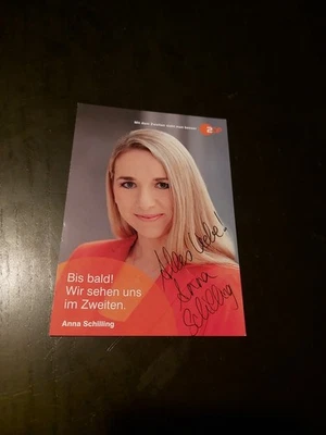 Autogramm AK Autogrammkarte Anna Schilling Moderatorin Journalistin  - Bild 1 von 2