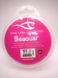 Seaguar Pink Label Fluorocarbon Vorfach 15# x 25 yd pink - Bild 1 von 2