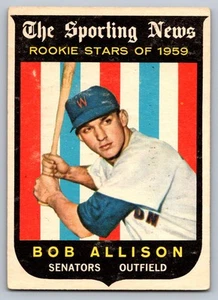 1959 Topps #116 Bob Allison Washington Senators novato - Imagen 1 de 3