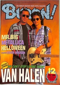 Burrn! Magazine Issue #12 December 1996 Van Halen Cover Heavy Metal Japan - Picture 1 of 2