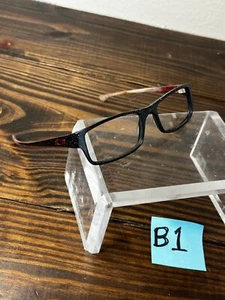 Oakley Servo XL Men's Black Red Full Rim Rectangular Eyeglasses Frame Only - Picture 1 of 9