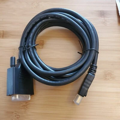 10ft DisplayPort to DVI Cable 30AWG Gold Plated  Black - Image 1 of 4