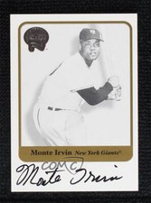 2001 Fleer Greats of the Game Auto Monte Irvin HOF