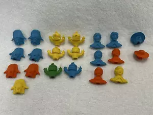 McDonalds Erasers Toppers Ronald Mayor McCheese Hamburglar Capt Crook Lot 21 NOS - Picture 1 of 9