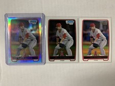 R.J. Alvarez RC LOT 3x 2012 Bowman Draft Refractor Chrome & Base #BDPP46 Angels