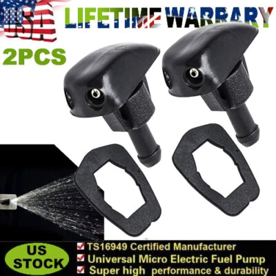 Universal 2 Window Windshield Wiper Nozzle Sprayer Washer Spray Nozzle Sprinkler - Image 1 of 4