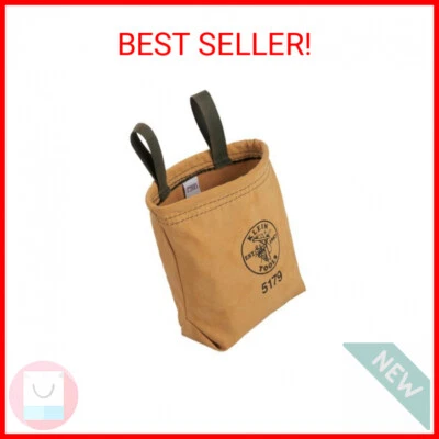 Klein Tools 5179 Tool Pouch, Water-Repellent Canvas Tool Bag with Belt Loops, 7. - Image 1 of 2