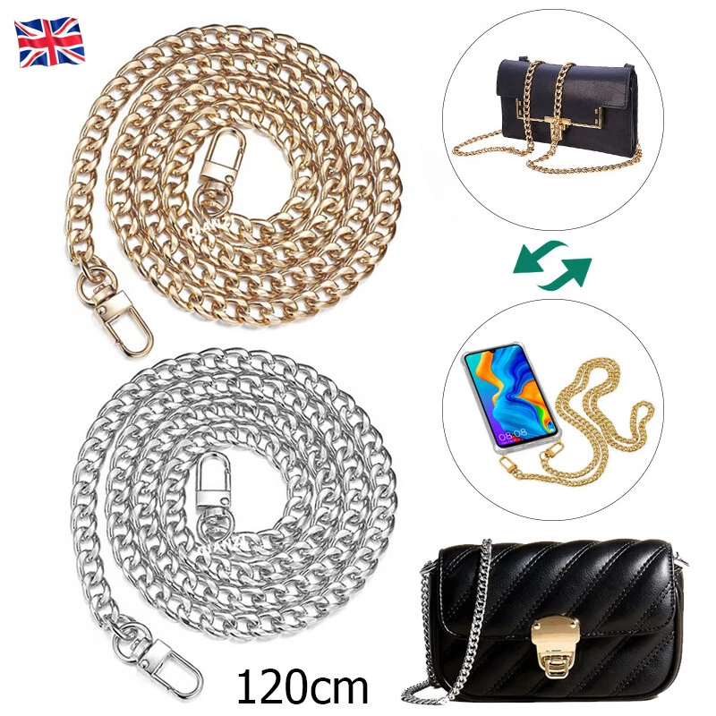 Metal Flat Chain Replacement Strap for Shoulder Bag Handbag Crossbody Bag Belts - Image 1 of 4