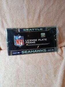 NFL License Plate Frame Seattle Seahawks Bling Chrome Auto Car Truck Logo