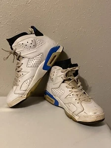 Nike Air Jordan 6 Retro Sport Blue/White 2014 Mens Sz 10.5 384644 107 Basketball - Picture 1 of 9