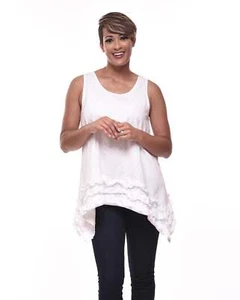 New Tulip Clothing Lily Tank in White sizes XS-XXL - Picture 1 of 2