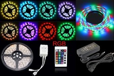 5050 RGB LED STRIP LIGHTS 5-10M  COLOUR CHANGING FLEXIBLE TAPE LIGHTING SMD