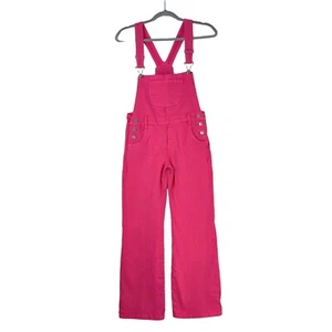 Pink Overalls Girls XL Denim Bib by Funny Kids Mexico Cotton Kids Jumper - Picture 1 of 11