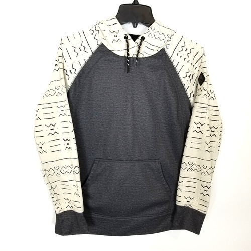 OFF WHITE Felpa con cappuccio pullover Burton donna corona taglia M grigio avorio stampato outdoor Y2K