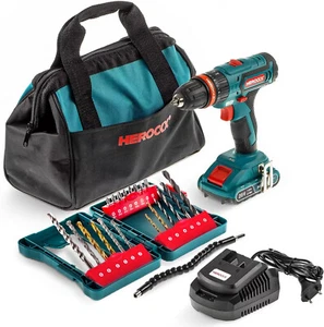 Trapano Avvitatore a Batteria 20V, HEROCKX Avvitatore a Batteria con 2 Batterie - Foto 1 di 6