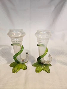 Bohemian Art Nouveau Cornucopia glass vase ca. 1900, excellent condition - Picture 1 of 3