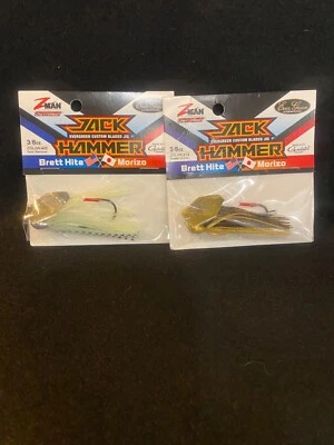 Z-MAN 2 Lot Z Man Evergreen Jack Hammer 2- 3/8 oz custom bladed bass jig Two Colors