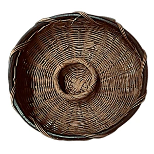 Large Hand Crafted Woven Ratan Bentwood Serving Basket Tray 18” Chips & Salsa - Picture 1 of 4
