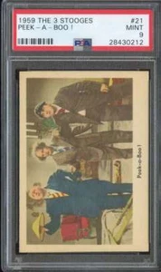 1959 FLEER THE 3 STOOGES #21 PEEK-A-BOO PSA 9 *DS15257 - Picture 1 of 2