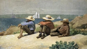 Winslow Homer, "On the Beach",  12.65"h x 22"w, Digital print - Picture 1 of 1