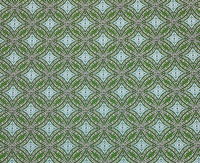 TOMMY BAHAMA 太阳旋转绿色蓝色几何多用途面料 YARD 54W 出品 — 第 1/4 张图片