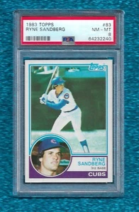 1983 TOPPS #83 RYNE SANDBERG PSA 8 NM-MINT ROOKIE RC HOF CHICAGO CUBS CENTERED - Picture 1 of 1