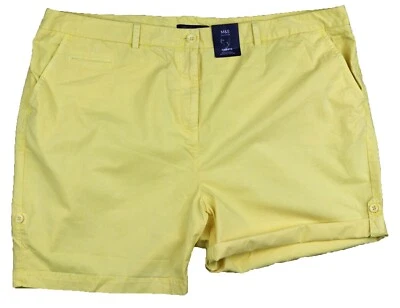 M&S Womens Marks and Spencer Yellow  Shorts Size 24                          zz - Image 1 of 4