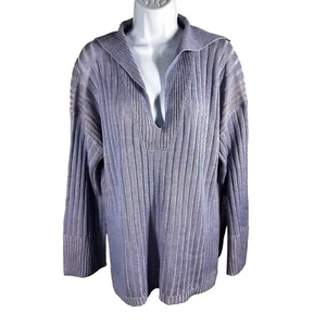J. Crew Women’s Sz M/L Relaxed Cotton Linen Blend Collared Sweater  NWT - Picture 1 of 12