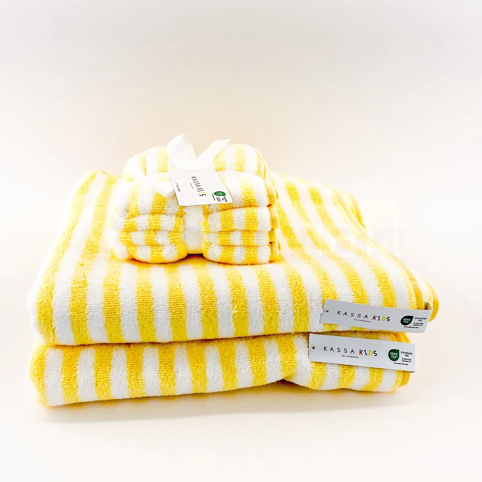 Kassa Kids Kassatex 100% Algodón 2 Baños 4 Ropa de Lavado 6 de Set Correas Amarillas Foto 1 de 4