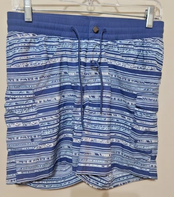 Pantalones Cortos Columbia Para Hombre Pequeños Azul Blanco Carga 100%-Nylon Cremallera Entrepierna a Presión-6" Foto 1 de 4