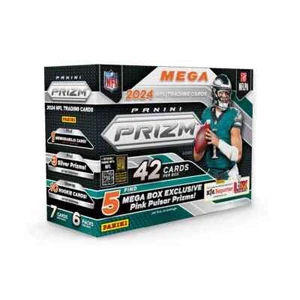 2024 Panini Prizm NFL Football Mega Box - Neu / Sealed (Pink Pulsar) KOSTENLOSER VERSAND - Bild 1 von 1