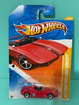 2010 HOT WHEELS #28/240 NEW MODELS #28/44 '62 FORD MUSTANG CONCEPT RED 1:64 3+ - Image 1 of 4