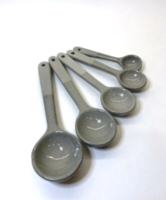 Новый керамические измерительные ложки/кожаные галстуки - набор из 5 - Изображение 1 из 4