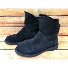 Ugg Naiyah Black Suede Back Lace Boots Womens 6 (H8c)