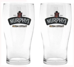 2 x Murphy's Irish Stout Glasses 50cl - Picture 1 of 2