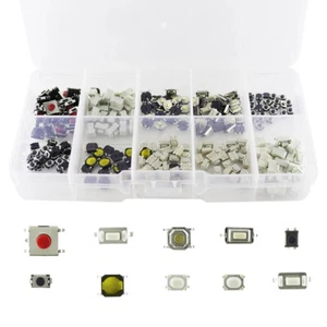 100pcs Micro Momentary Tact Switch Kit Tactile Push Button Switch 10 Types - Picture 1 of 6