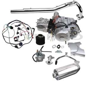 Kit de motor semiautomático 125cc arranque eléctrico inverso ATV quad buggy go kart - Imagen 1 de 12
